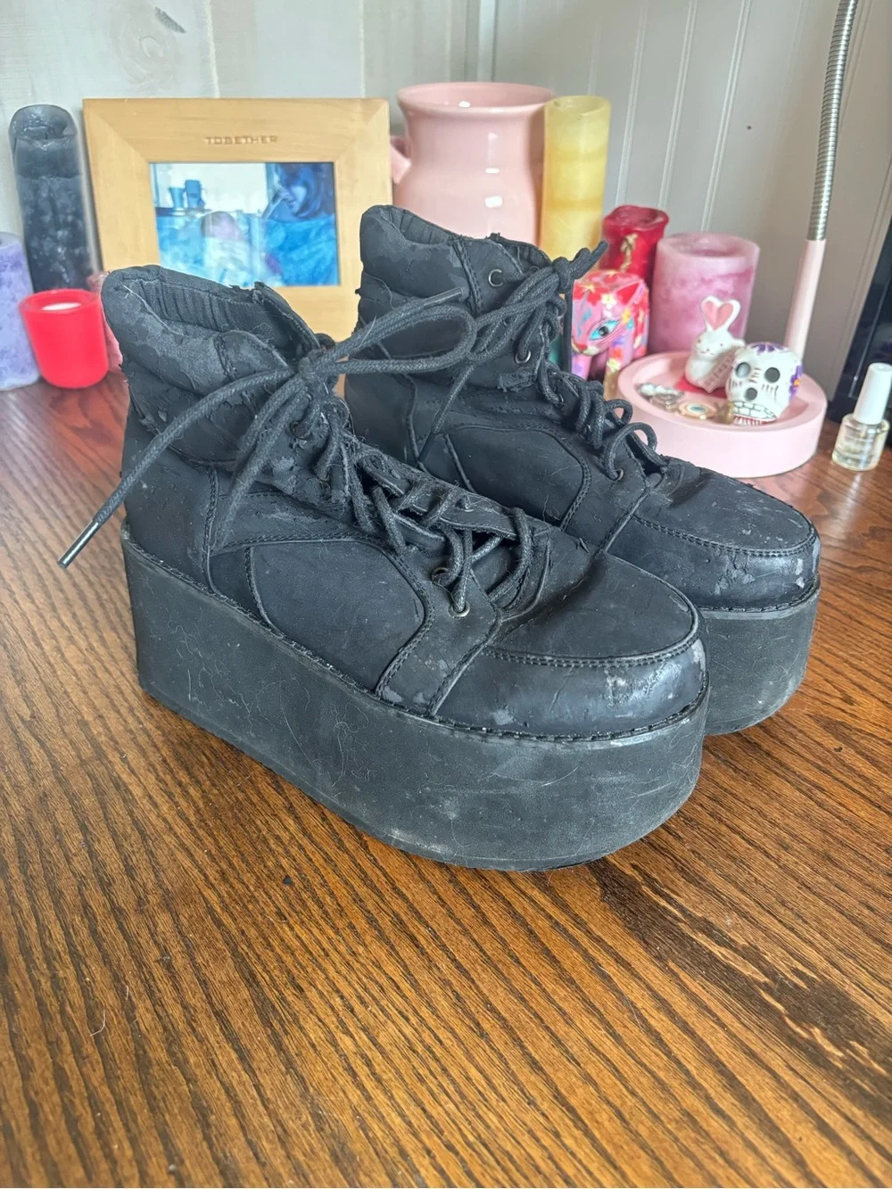 Black Platform Sneakers